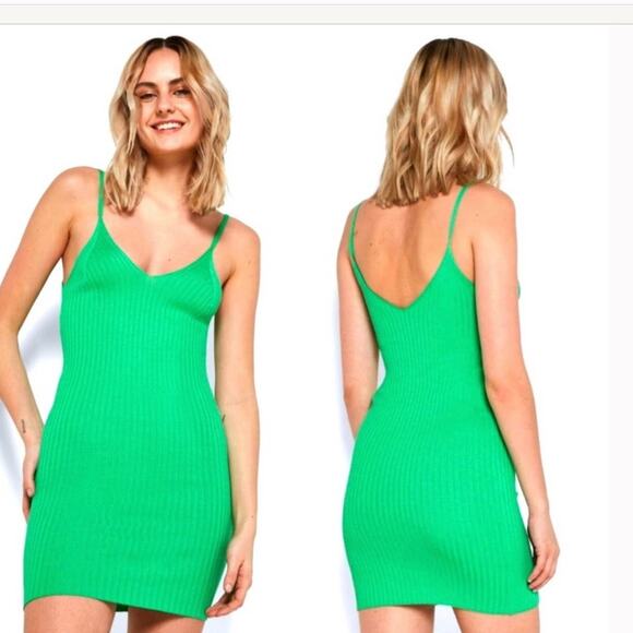 Almost Famous Dress Size 2X Ribbed Knit Spagetti Strap Mini - Picture 1 of 5